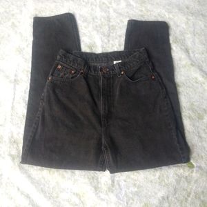 Levi's 520 Vintage 90s Tapered Fit Hi Rise High Waisted Tapered Leg Black Jeans